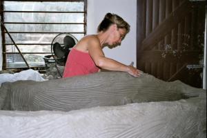 Calon Lan ;1/2 way up, basement of the Sculpture Studio,Katie St,Blaengarw.