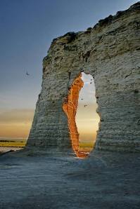 Monument Rocks , Kansas , USA ,photographer unknown.