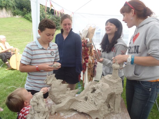 A Join In Sculpture at Brecon Jazz with The Big Skill.