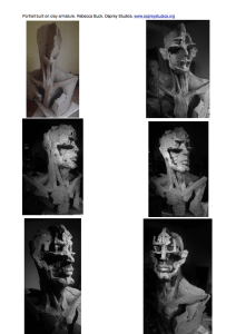 Portrait/clay armature Work-sheet. Rebecca Buck.