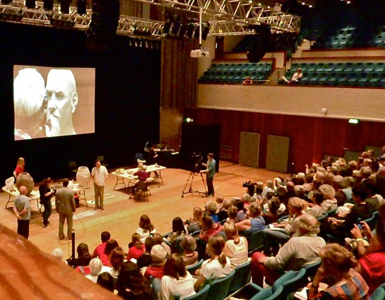 Demonstrations. Ceramists from all over the world do several 45 minute demos/interviews to the hall and then you can visit them at their work space to see more closely what they are doing.