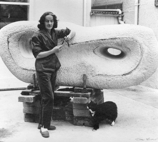 Barbara Hepworth at work