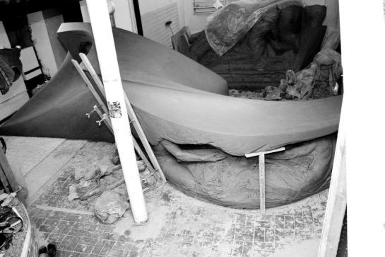 Balarat Pit Marker,in progress, 6m L x 2m H.